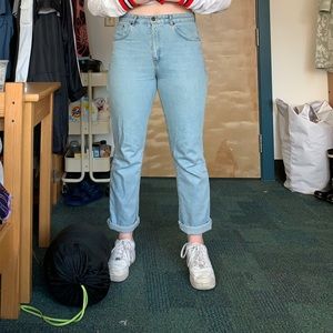 Light blue high waisted jeans